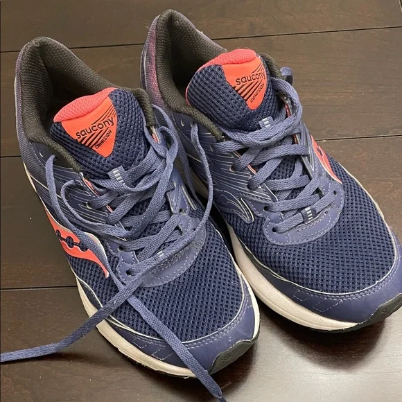 Saucony Cohesion Blue and Pink Athletic Shoes - Picture 9 of 10